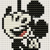 Mickey Pixel Art Cross Stitch Pattern