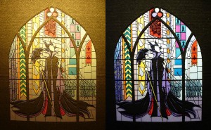 Maleficent Stained Glass Window
