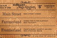 Vintage Magic Kingdom Tickets