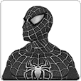 Black Suit Spider-Man Bust Paper Model