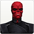 Red Skull Bust Paper Model