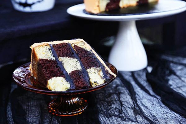 The Nightmare Before Christmas Checkerboard Cake