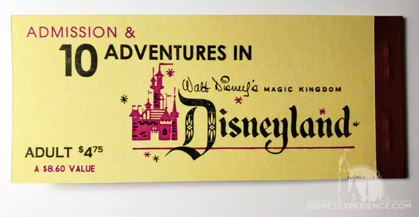 Disneyland Ticket Book Back Cover
