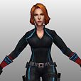 Black Widow Paper Model