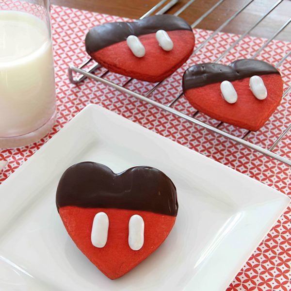 Mickey’s Chocolate-Dipped Valentine Cookies