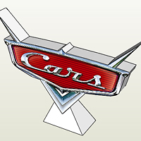 "'Cars' Logo" Paper Model