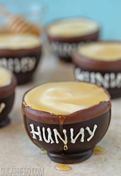 Chocolate Hunny Pots with Honey Mousse