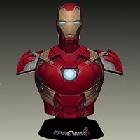Iron Man "Civil War" Bust Paper Model
