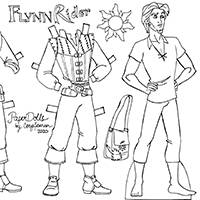 Flynn Rider Coloring Paper Doll