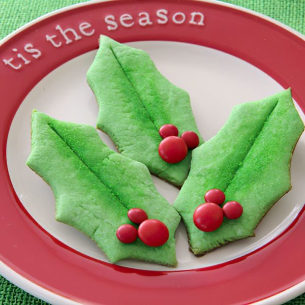 Holly Leaf Cookies