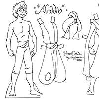 Aladdin Coloring Paper Doll