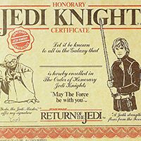 Jedi Knight Certificate