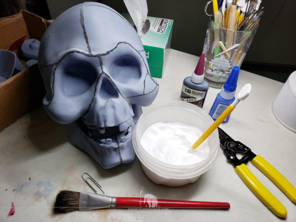 Skull Glued and Seams Filled